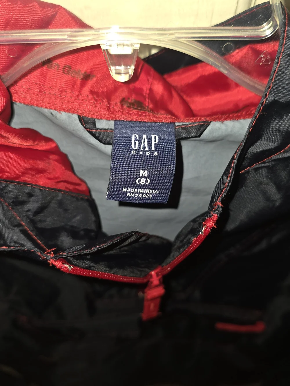 GapKids Black Pullover Jacket with Red Trim